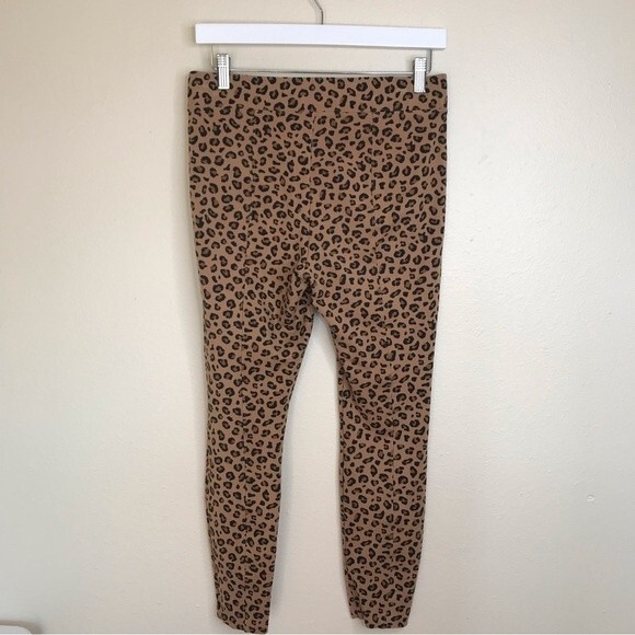 Old Navy Leopard Print Stevie Pants Brown Black Skinny Pull On Women Medium - Picture 9 of 11